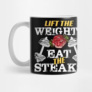 Lift Weights Eat Steaks - Funny Workout Gym Meat Lover Mug